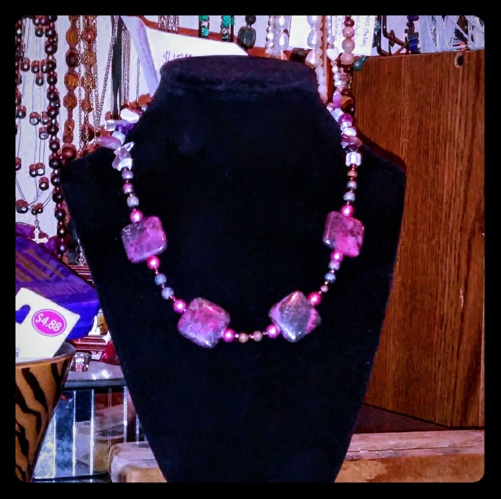 👄Amethyst & Ruby Zoisite Necklace👄
